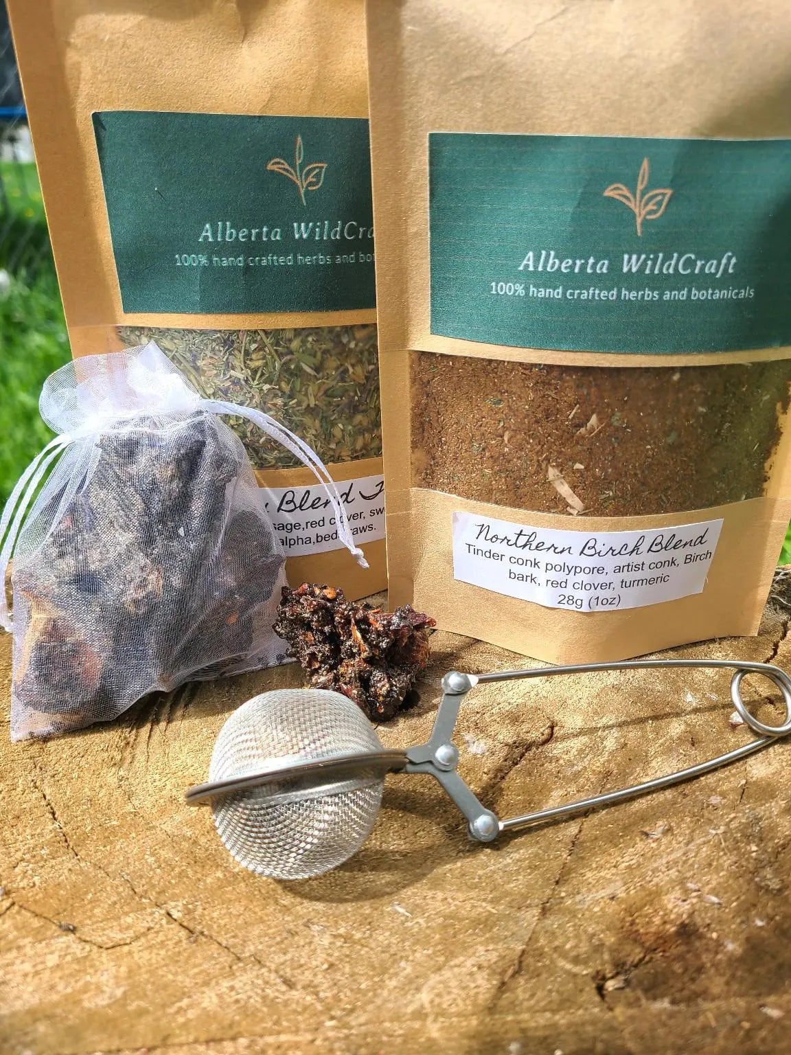 Camp and Sip Kit |  Wildcrafted Firestarter | Herbal Tea | Tea Strainer