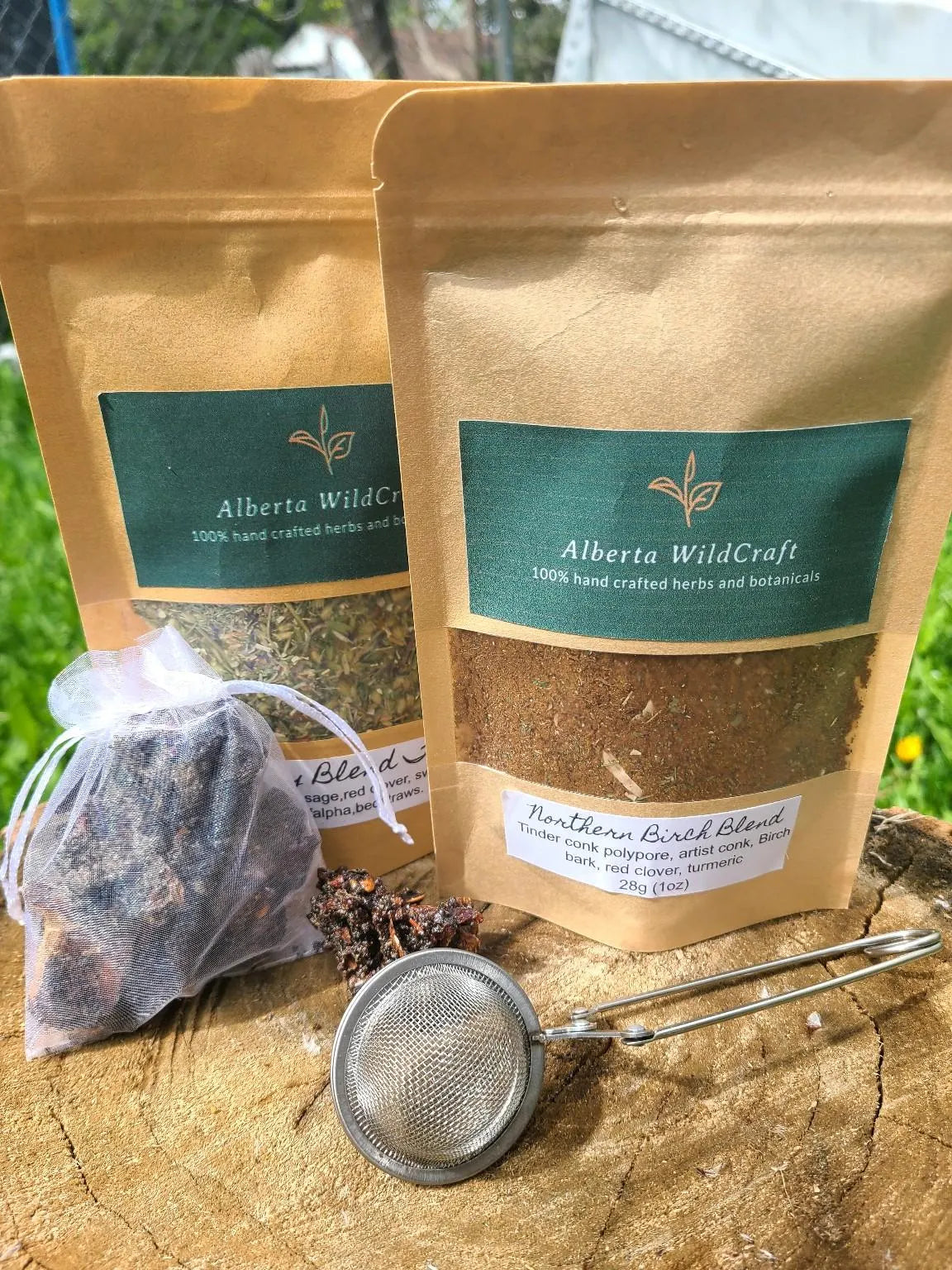 Camp and Sip Kit |  Wildcrafted Firestarter | Herbal Tea | Tea Strainer