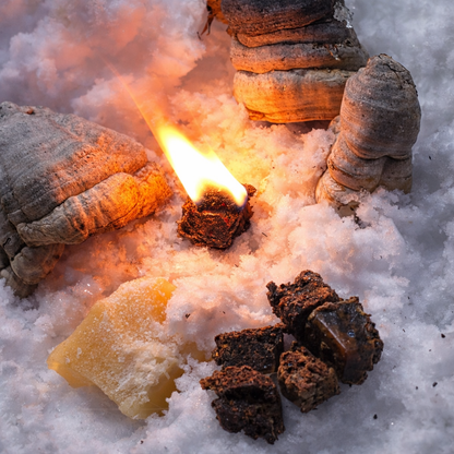 EMBERBORN™ Iceman Fire Cubes – natural resin firestarter cubes for winter and snow conditions