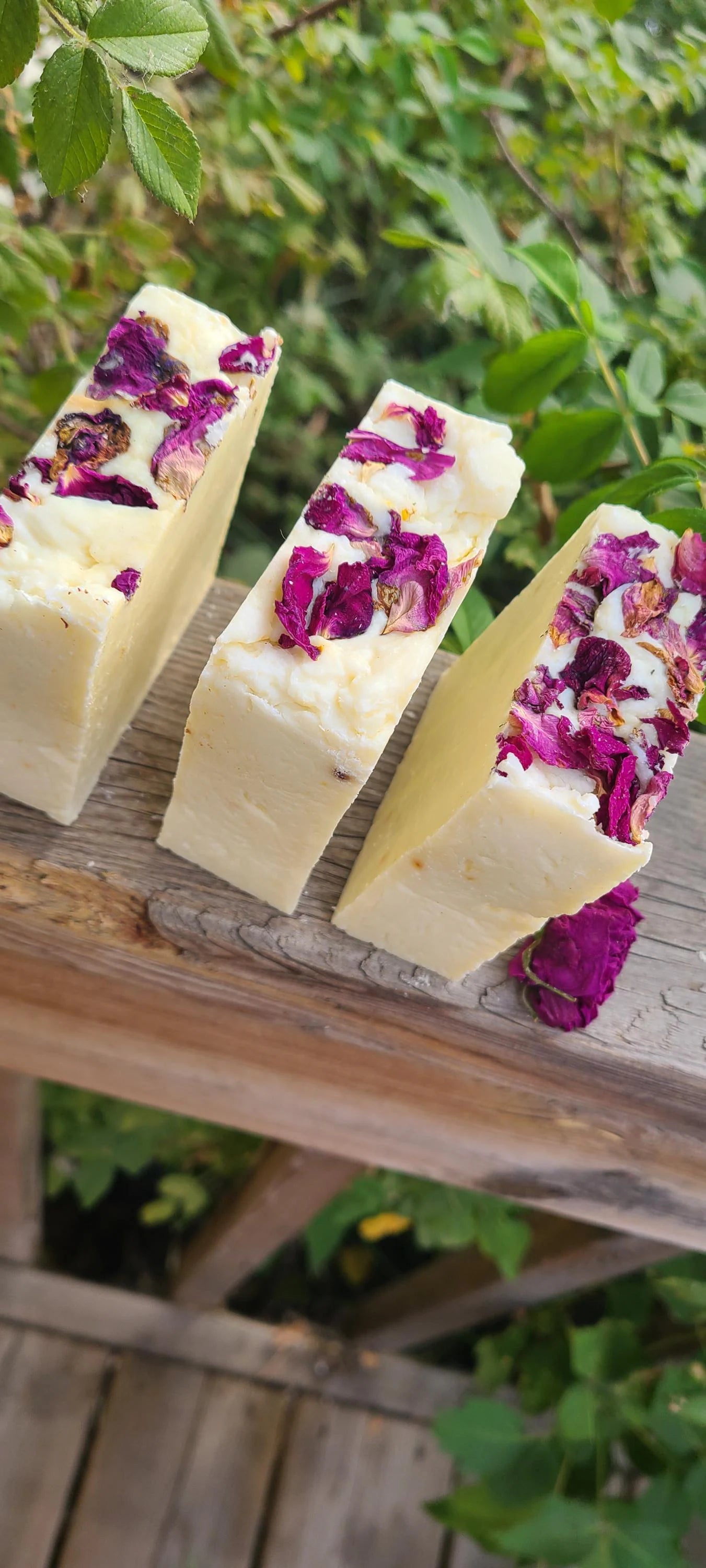Handcrafted Rose Hip Soap / Infused Olive Oil / Coconut Oil / rose hips / rose petals