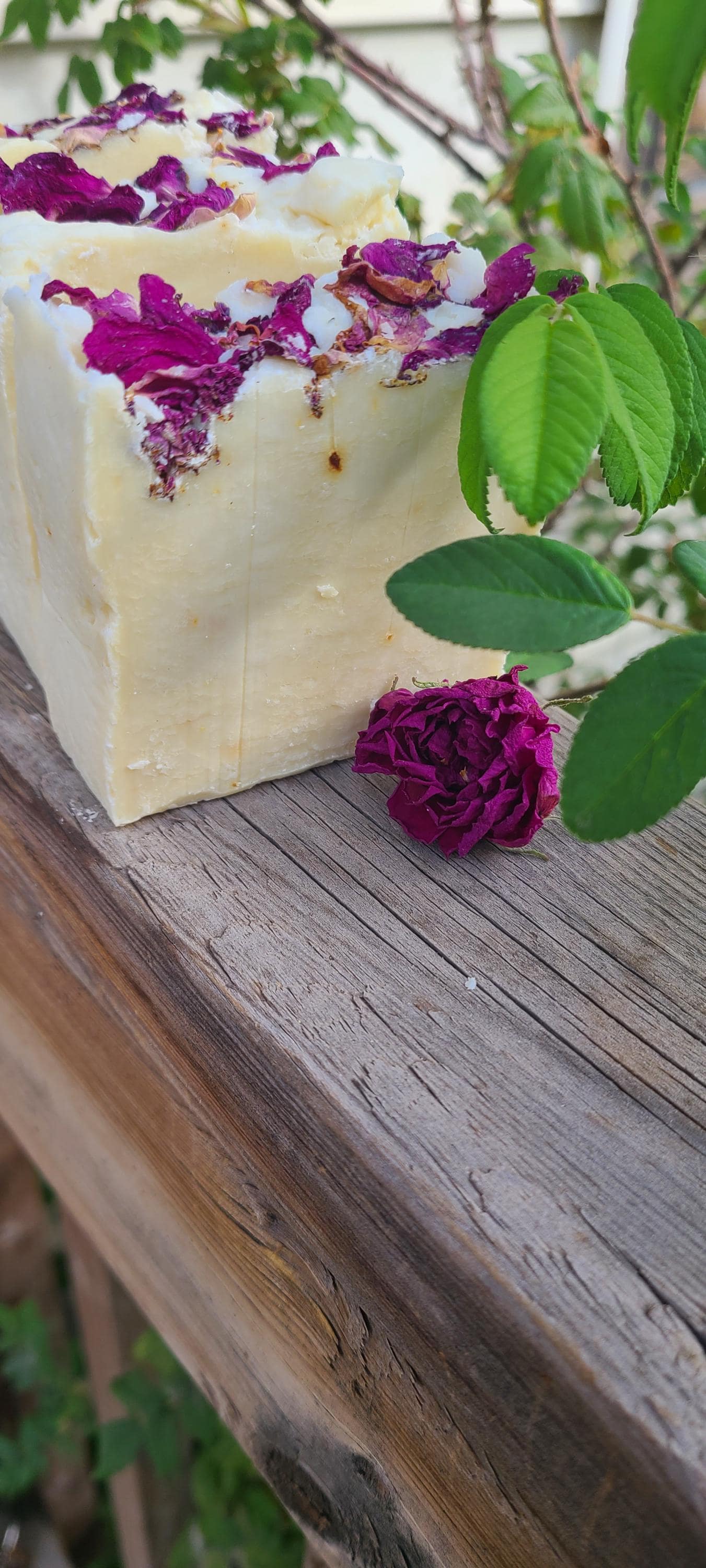 Handcrafted Rose Hip Soap / Infused Olive Oil / Coconut Oil / rose hips / rose petals
