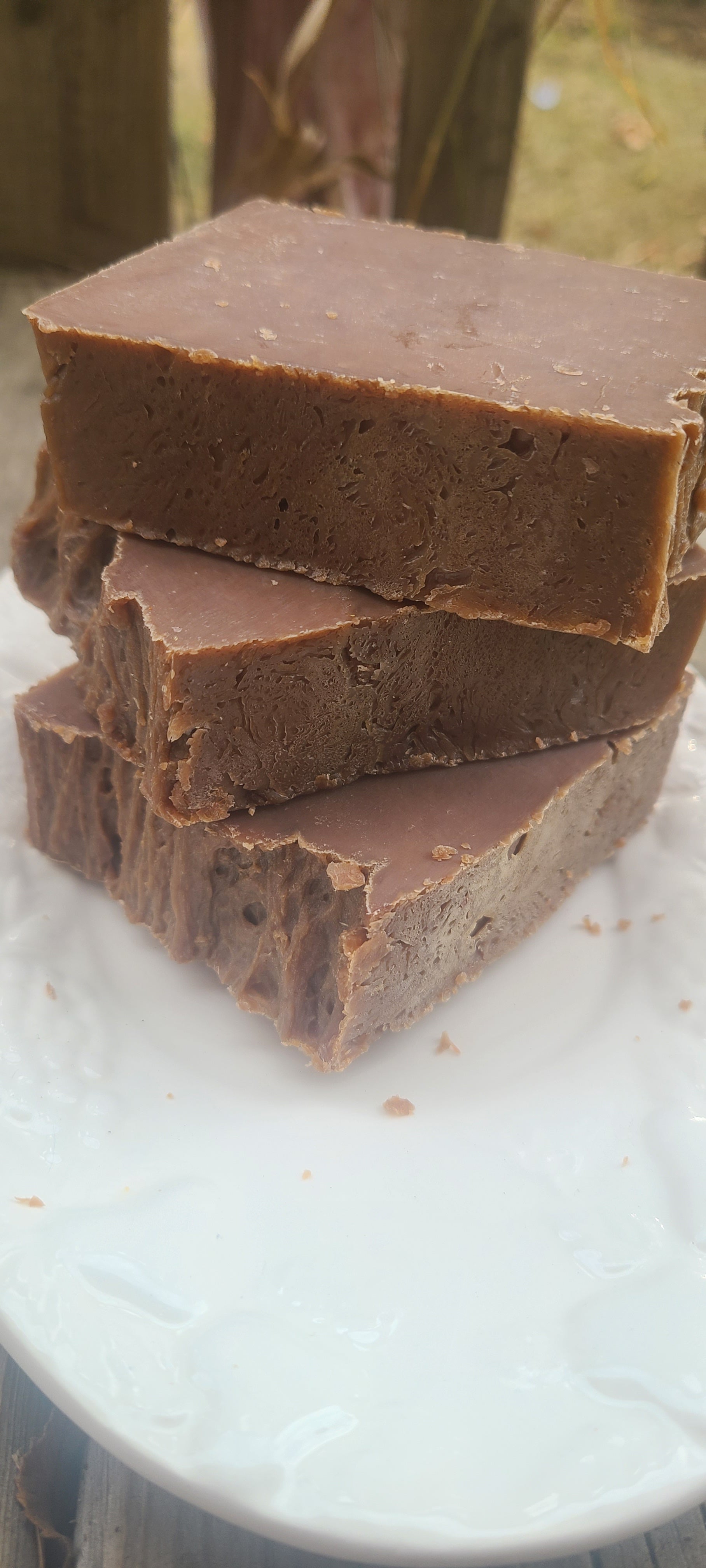 Balsam poplar bud soap close up texture